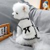 Autumn Winter Dog Clothes Luxury Dog Coat Black White Bow Pet Dog Jacket Girls Dog Costume Chihuahua Yorkie Clothing Cat Vest