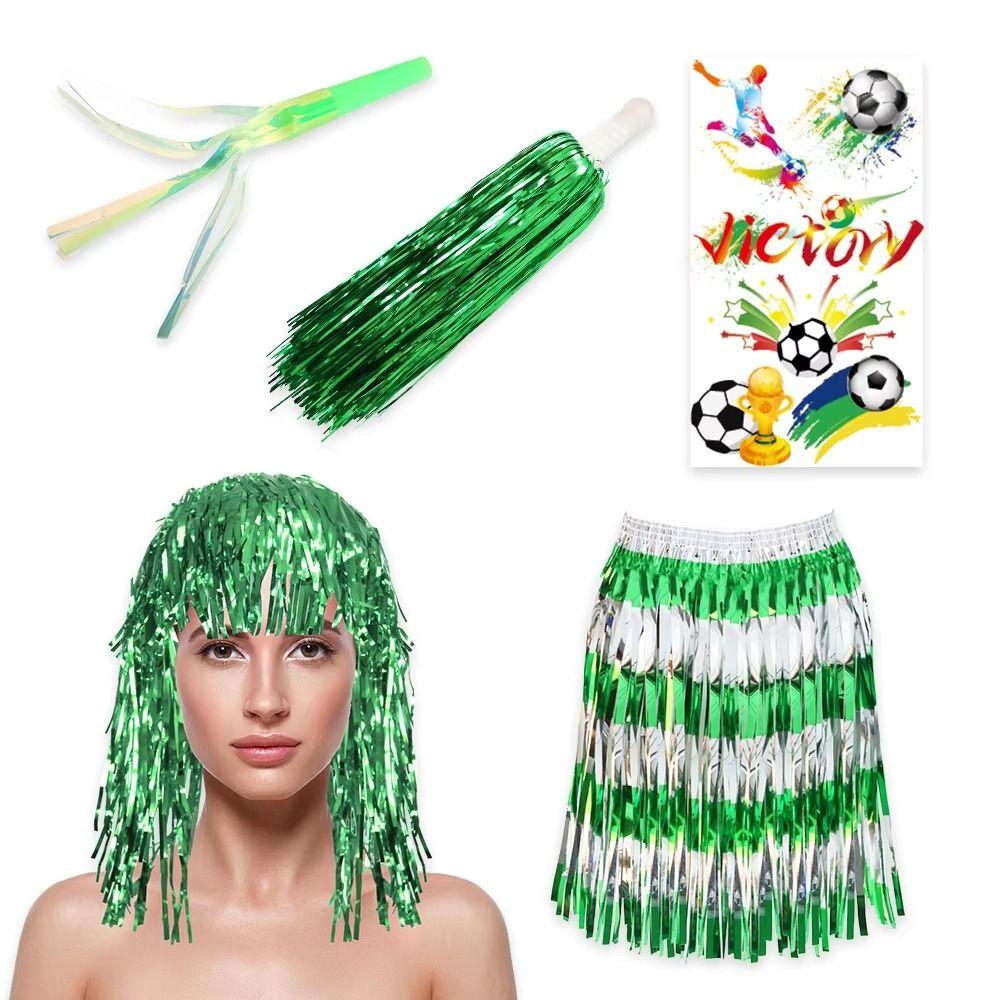 Fringe Skirt Soccer Fan Costume Supplies Set Cheerleading Gear Set Stage Performance Show