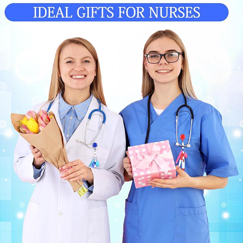 1 комплект аксессуаров для бейджа медсестры, включая перманентный маркер, мини-выделитель, набор ручек для медсестер, выдвижной держатель для бейджа, светодиодный брелок в подарок