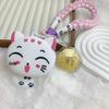 Shuibei Peace and Joy Kitten Gold Pendant Keychain