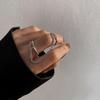 Adjustable Korean Street Style Double Chain Ring