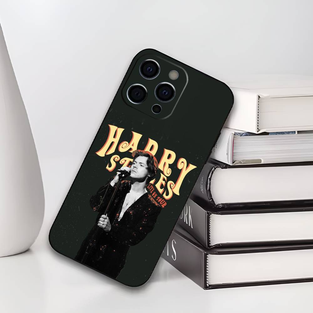 Чехол для телефона H-Harry S-Styles для iPhone 17,16,15,14,13,12,11 Plus,Pro Max,XS, Мягкий силиконовый черный чехол