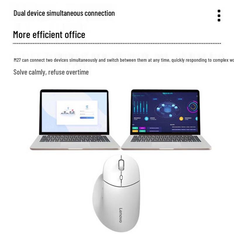 Lenovo Эргономичная беспроводная мышь M27 с двумя режимами