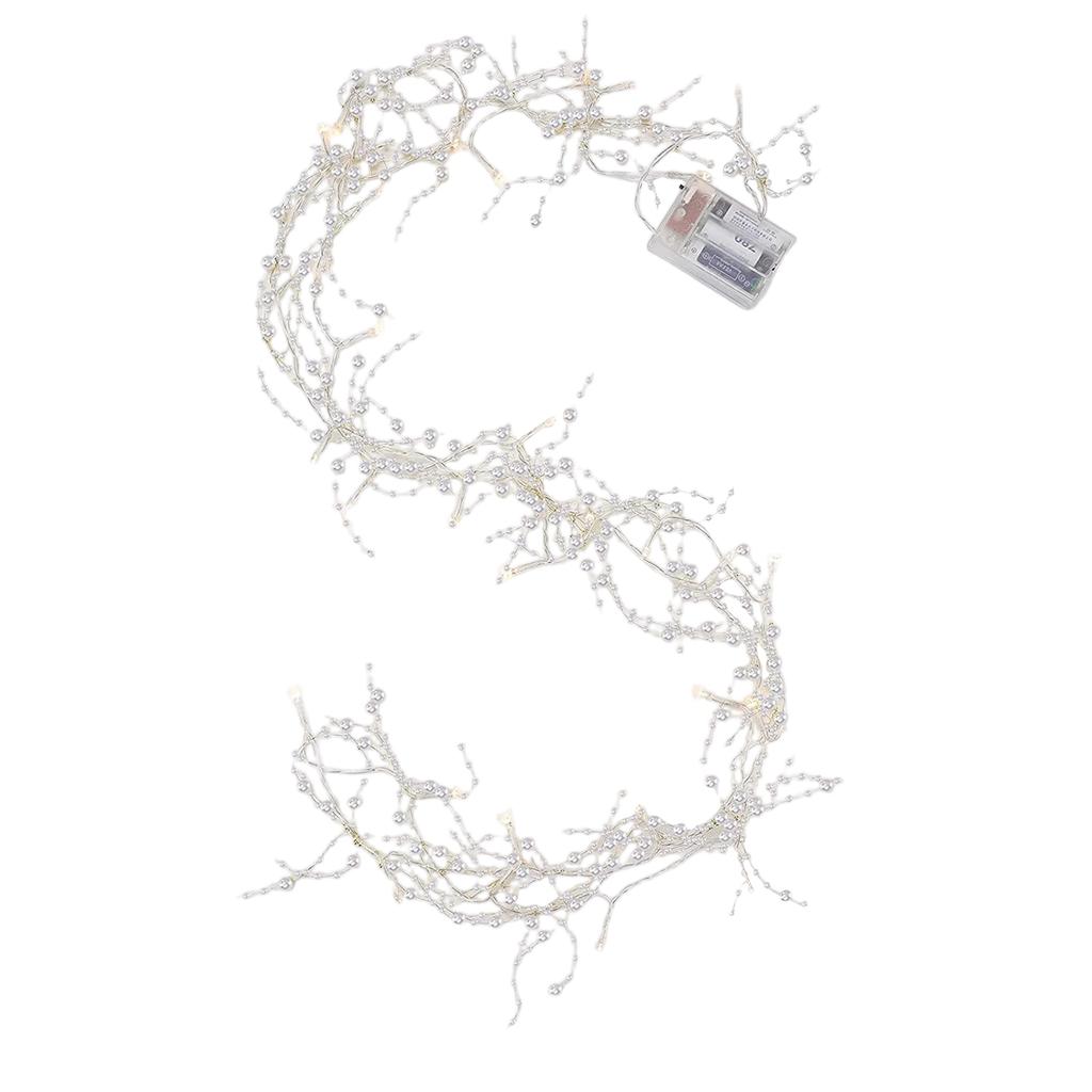 Светящаяся ягодная гирлянда с бусинами, рождественские украшения для дома, мантии, камина, праздничного декора, 10 футов