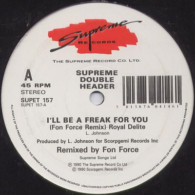 12-дюймовая пластинка ROYALLE DELITE / FIRST CHOICE - Supreme Double Header SUPET157 Supreme Records 1990 UK Танцевальная и электронная музыка Б/у