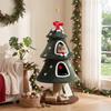 Cat Tree, Christmas Cat Tower with Dual Condos, Sisal Ladder, Jute Posts, Anti-Tip Rope, Hanging Balls, 60 x 60 x 132 cm