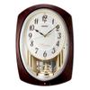 Clock Wall Clock Melody Clock Radio Wave Analog Dark Brown Marble 366 X 254 X 84mm AM265B
