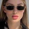Luxury Brand Designer Small Square Women'S Sunglasses Metal Half Frame Floating Rimless Lens Sunglasses Woman Vintage Shades