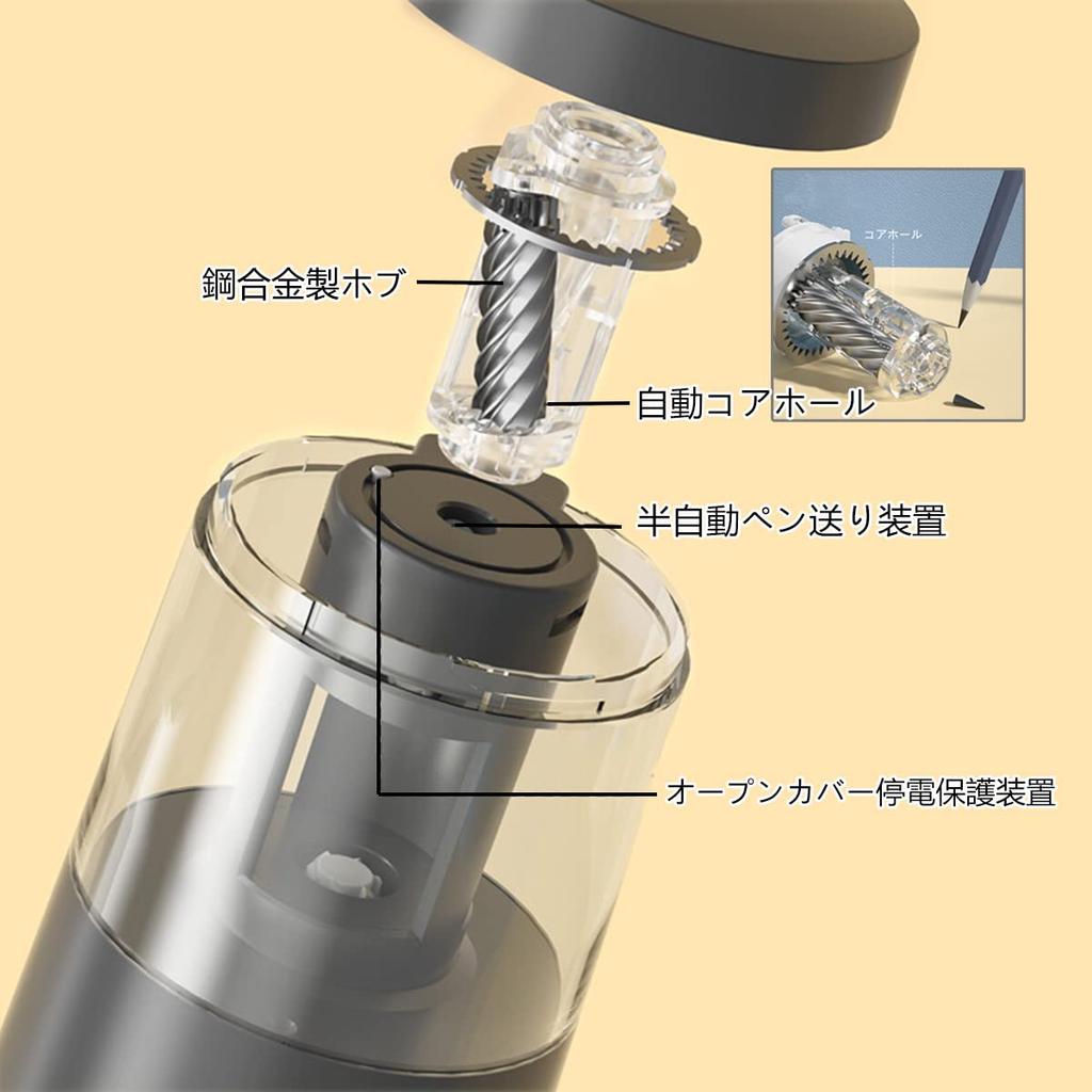 Deli Electric Pencil School Entrance Large Shavings Box with Automatic Broken Core 2A Power Stylish and for and Office Suitable for Drawing Colored