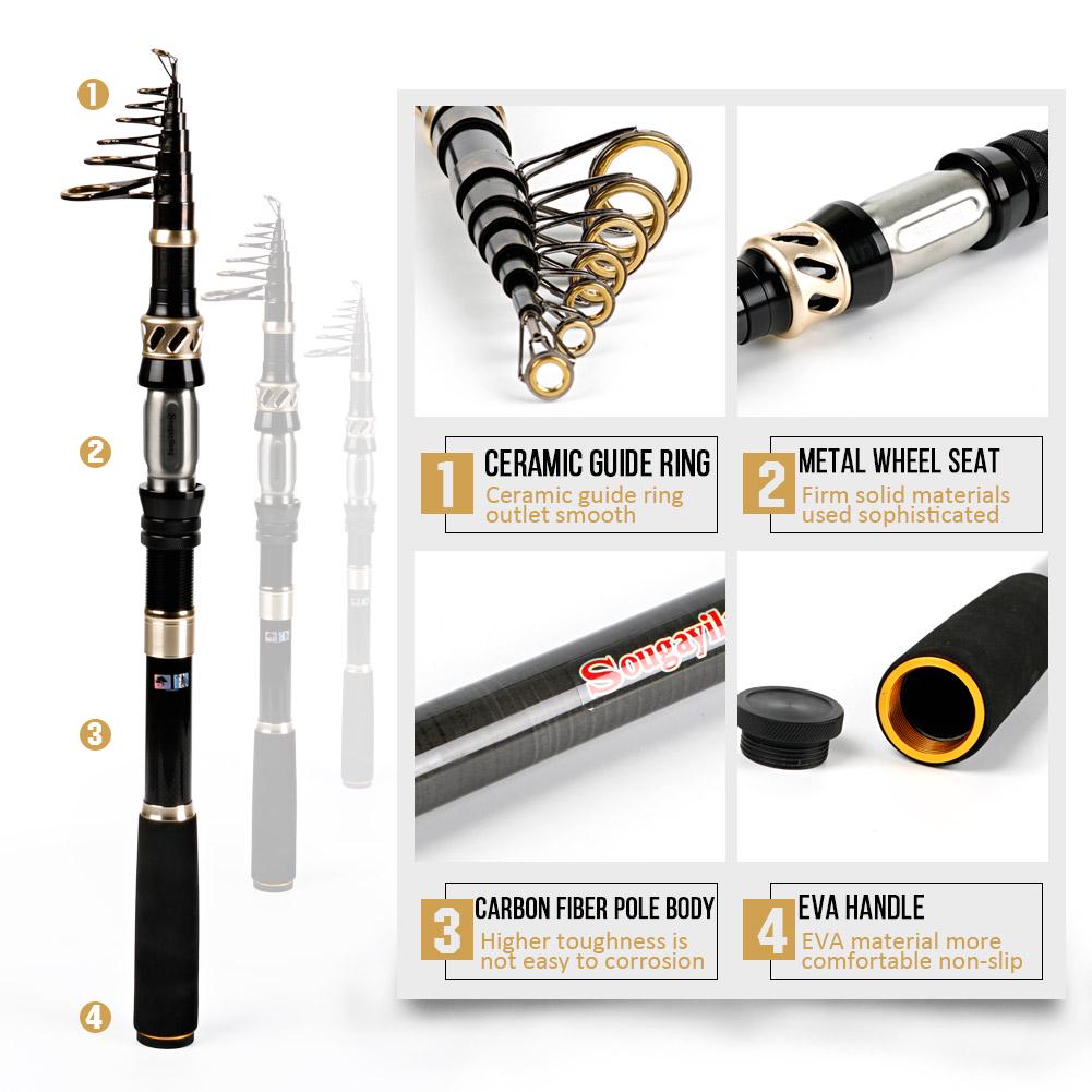 Удочка и спиннинговая катушка Удочка из углеродного волокна Рыболовная катушка для рыбалки на открытом воздухе Рыболовные снасти