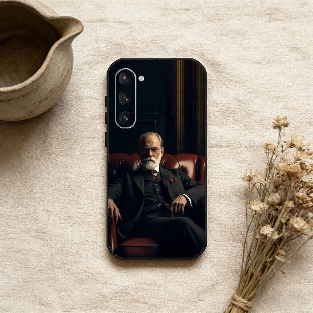 Psychoanalysis Sigmund Freud Phone Case For Samsung Galaxy A73,A21s,A22,A31,A52,A53,A71,A41Soft Black Shell