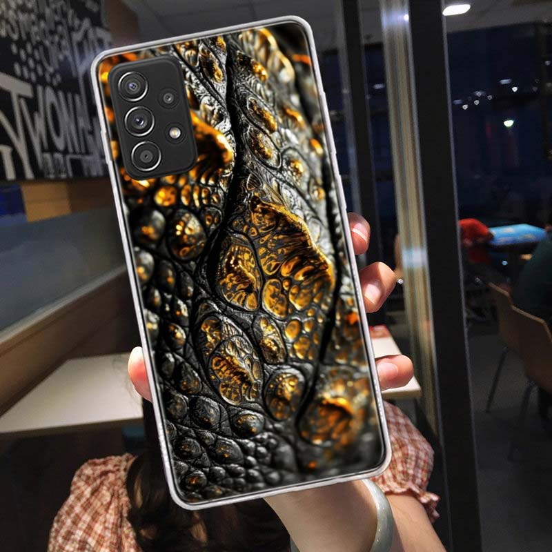 Чехол из кожи крокодила для Samsung A54 A57 A37 A17 A14 A15 A12 A24 A34 A55 A35 A25 A52S A07 A05S A04S A22 A32 A72 Galaxy Note