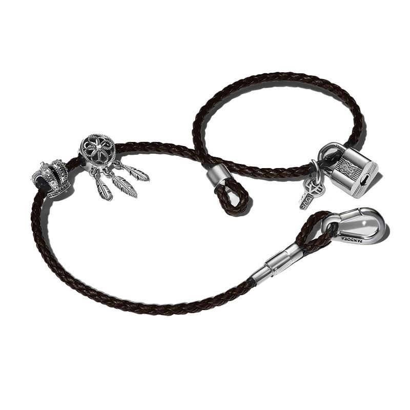 Pandora Woven Design Bracelet Women bracelets Black B802501