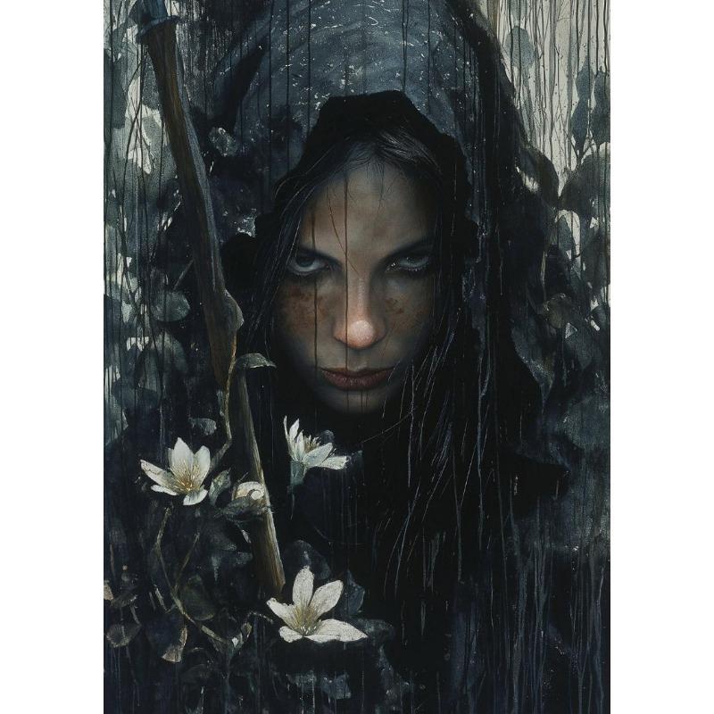 Викторианский стиль Ведьма Лунная Богиня Темная Академия Ретро Постеры Принты Холст Живопись Настенная Картина Гостиная Домашний Декор