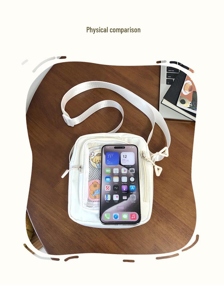 Japanese Transparent Ita Bag: Versatile Small Capacity Crossbody Shoulder Bag for Women