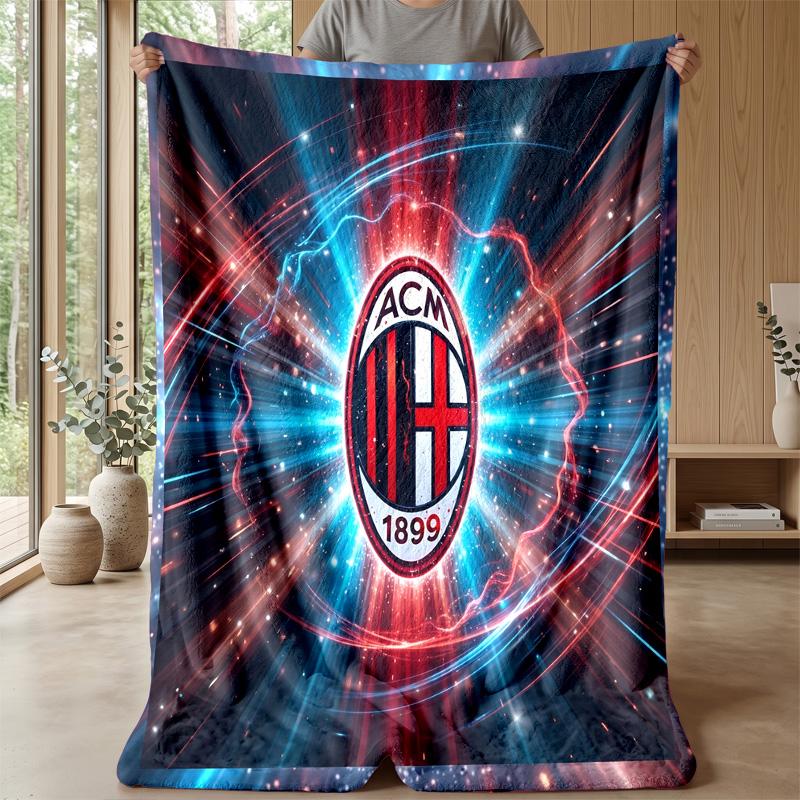 AC Milan Theme blanket Soft Flannel Blanket Plush Throw Blanket Cozy Sofa Bed Blanket for Home Decor
