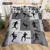 Bedding Set Microfiber Sport Theme Bedspread Cover Soccer Field Duvet Cover  Double or Single  Football Comforter Cover Bedroom