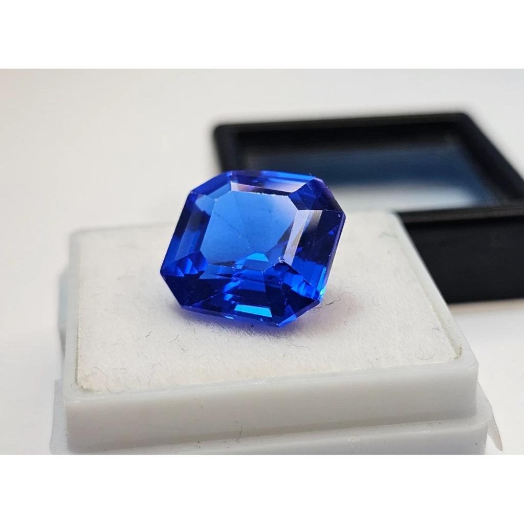 Natural Blue Sapphire 10 Ct Asscher Cut Certified Beautiful Loose Gemstone