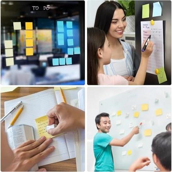Samcos Стикеры Post-it Сильный Клей Бумага для Заметок Блокнот Заметки 100 Листов3 Блока Удобный Планер Смешанные Цвета Студент Дом Офис Подарок