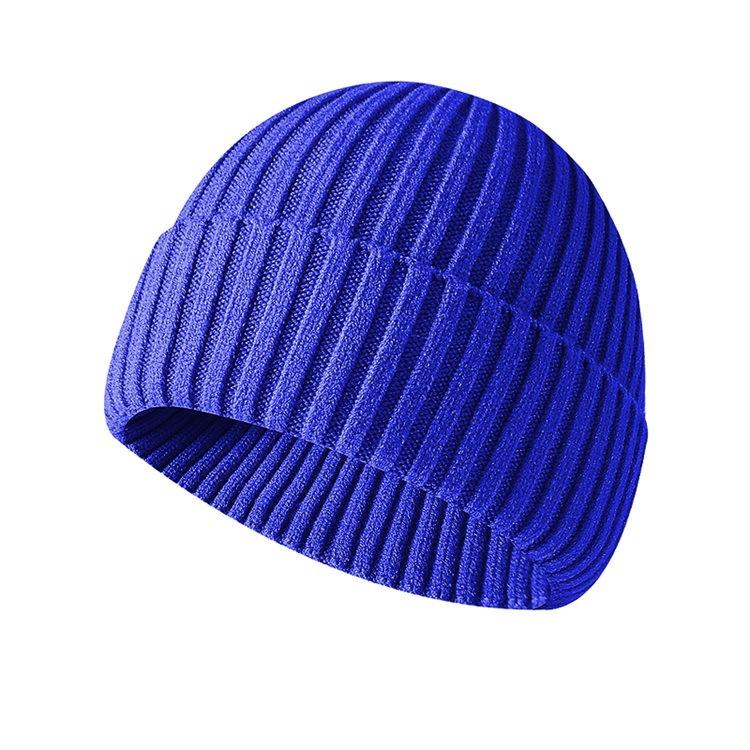 Knitted Beanie Hat Men Skullcap Women Winter Warmer Retro Brimless Baggy Melon Cap Black Cuff Docker Beanies Hats For Men
