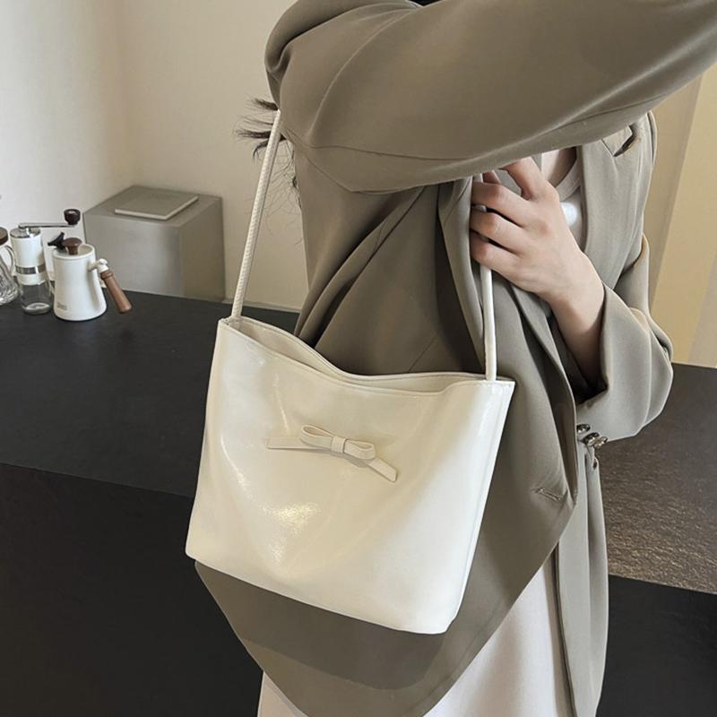 Женская сумка из искусственной кожи с дугой, красные сумки-ведра, простые дорожные сумки, универсальная сумка через плечо для женщин, корейский тренд, повседневная, новая