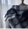 Роскошный шарф из искусственного флиса для женщин — уютная, толстая и теплая зимняя шаль с кисточками, дышащий полиэстер, идеально подходит для повседневных выходов