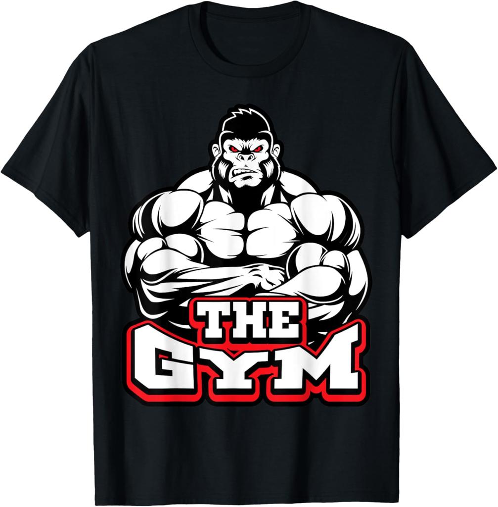 Мужская хлопковая футболка Gorilla для зала, фитнеса, мышц, черная, крутая, спортивная, повседневная, хипстерская - Мужская летняя хлопковая футболка с принтом