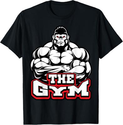 Мужская хлопковая футболка Gorilla для зала, фитнеса, мышц, черная, крутая, спортивная, повседневная, хипстерская - Мужская летняя хлопковая футболка с принтом