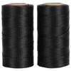 2 Rolls Waxed Thread Leather Sewing Stitching String Accessories DIY Handicraft Black