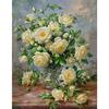 3D Diamond Embroidery Painting Cross Stitch Round Rhinestone Painting Flowers