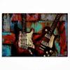 Граффити, абстрактный инструмент, гитара, холст, картина, модная музыка, электрическая/деревянная гитара, настенные художественные фотографии, домашний бар, магазин, декор