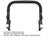 Stroller Bumper Bar Faux Leather Adjustable Angle Stroller Handle Anti-Fall Safety Handrail