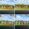 5Pcs Cartoon Car Interior Shaking Head Sunflowers Ornament Decoration with Spring Shake Head Decor Double-sided Tape
