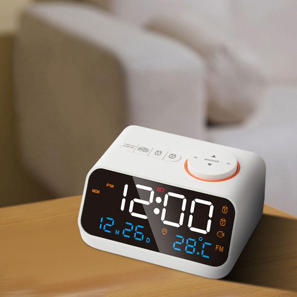 Adjustable Volume Digital Table Calendar USB Charging Sleep Timer Small Digital Clock  Bedroom