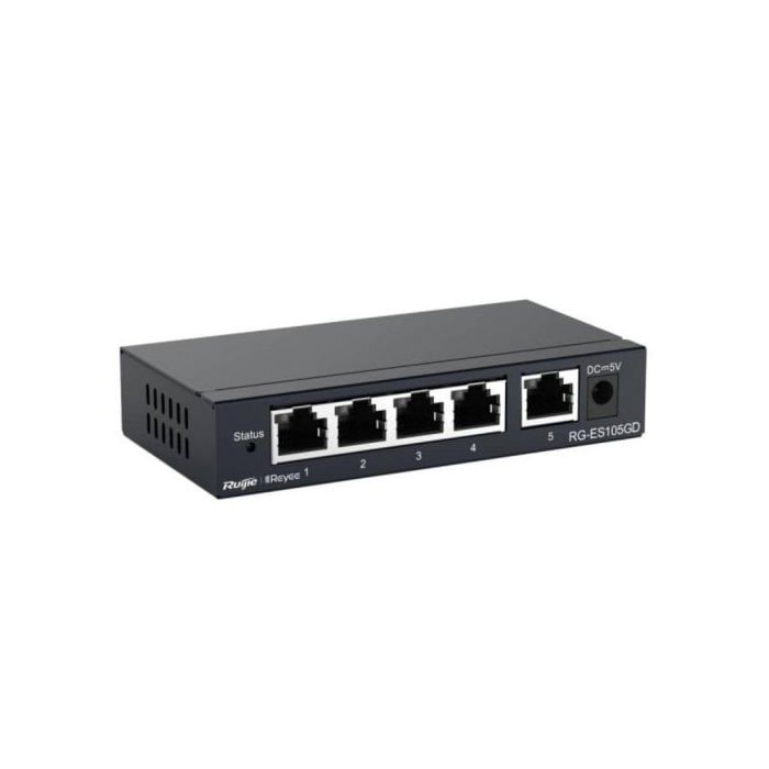 Ruijie Switch non géré 5xGb RJ45, boîtier en acier