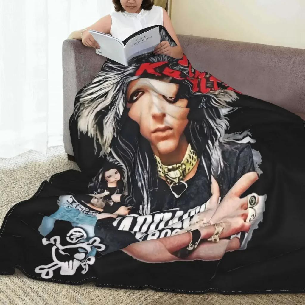 Билл Каулитц Tokio Hotel Вязаные одеяла Фланелевые Рок Металл Группа Легкие Тонкие покрывала для кровати Спальни Одеяло