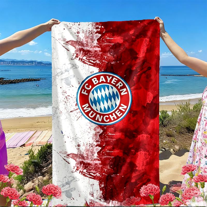 Football team City FC Print Beach Towel, Versatile Lightweight Absorbent Beach Towel for Pool Surf Yoga Bathroom, Perfect Birthday Holiday Gift