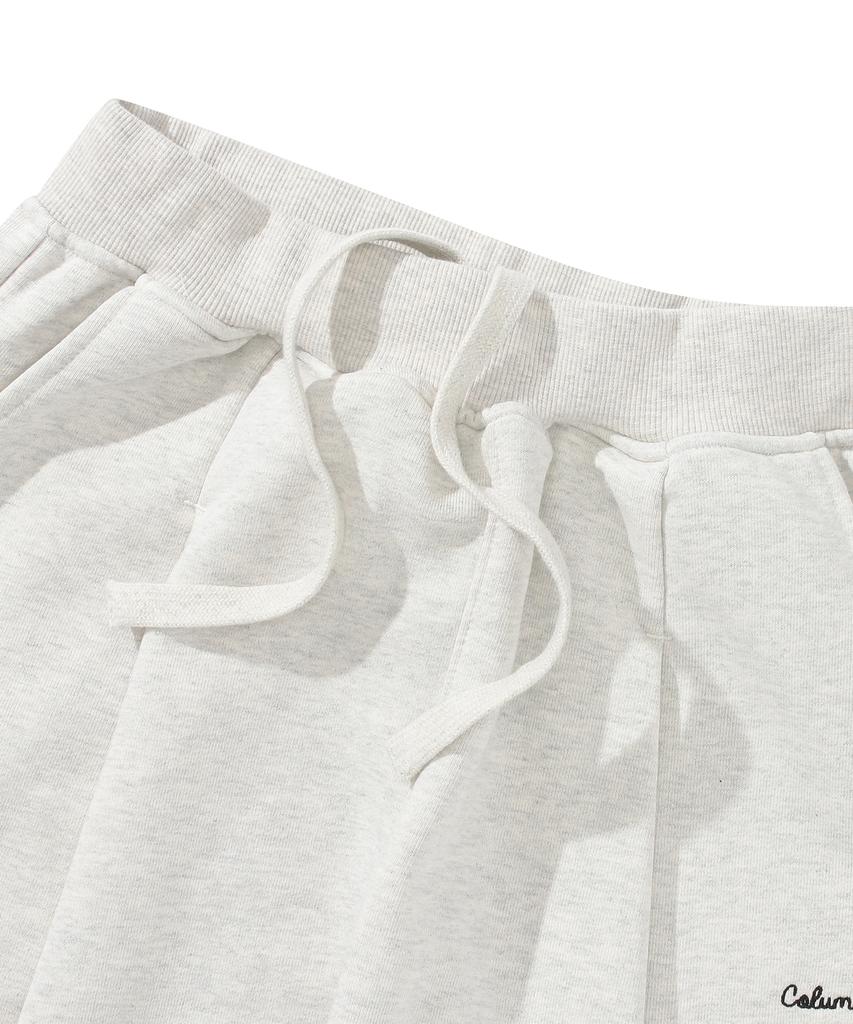 COLUMBIA UNIVERSITY Cu Classic Logo Wide-Fit Terry Pintuck Sweatpants Oatmeal