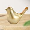 Golden Bird Figurine Nordic Style Adorable Smooth Animal Bird Statue Miniature Sculpture Desktop Decoration Party Supplies