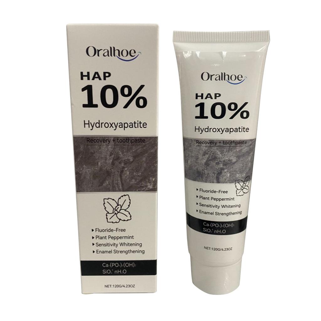 Зубная паста с наногидроксиапатитом без фтора для восстановления эмали и отбеливания зубов