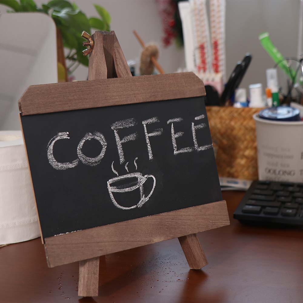 Mini Retro Bar Chalkboard Collapsible Small Wooden Blackboard Message Board Wedding Decor