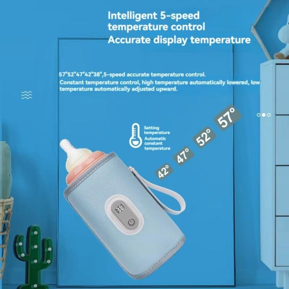 Digital Milk Bottle Insulation Cover 5 Levels Bottle Thermal Heater Baby Bottle Warmer  Newborn