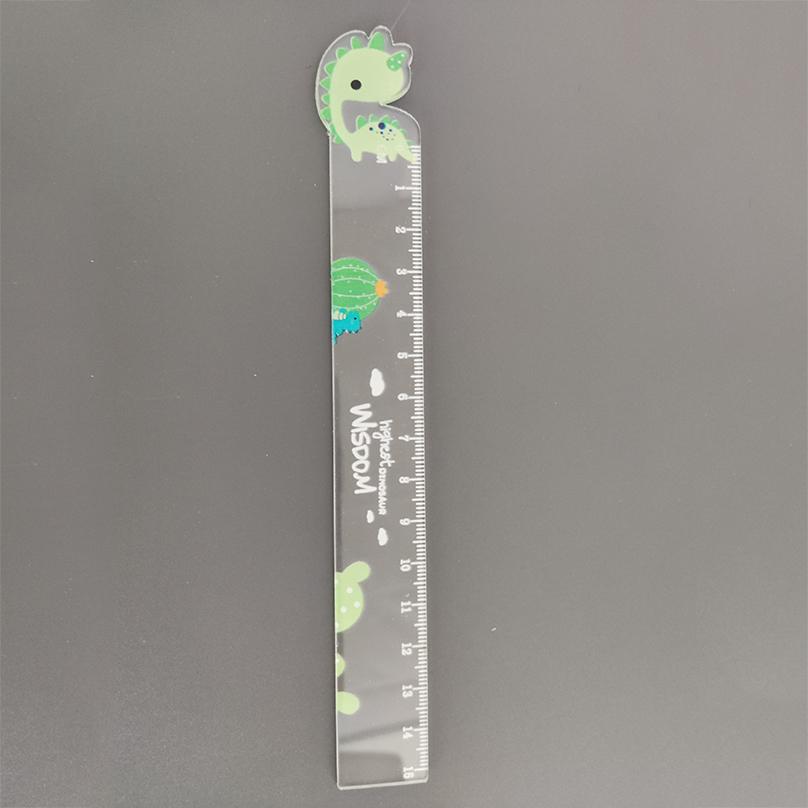 Dinosaur Ruler Kawaii Accessories Transparent Korean Cute Stationery 15cm Diy Drawing Tools Regla School Supplies Student Rulers