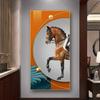 Luxury Court Horse Canvas Painting Animal Posters Wall Art Brown Steed Pictures Prints for Porch Decoration Wall Decor Cuadros