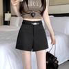 Women's High-Waisted A-Line Wide-Leg Bootcut Suit Shorts - Slimming, Versatile, Solid Color for Spring/Summer 2025 Commuter Wear