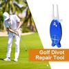 Инструмент для ремонта дерна для гольфа Инструмент для ремонта дерна из нержавеющей стали с магнитным маркером мяча Складной металлический зеленый инструмент с выдвижной кнопкой Аксессуар для гольфа