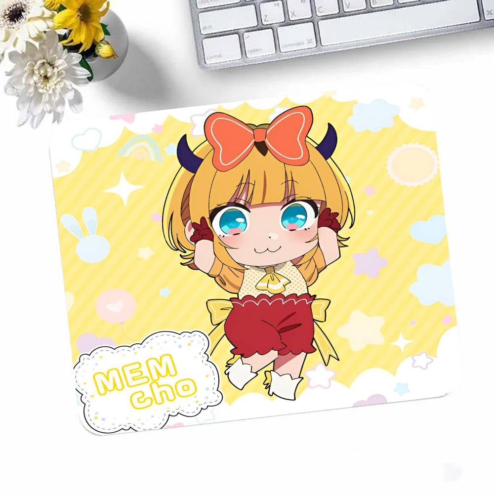 Игровой коврик для мыши Oshi No Ko Ai Hoshino, маленький, с заблокированным краем, для геймеров, коврик для компьютерного стола, прямоугольный, противоскользящий, резиновый