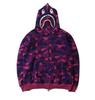 Ape Popular Mens Shark Jaw Camo Full Zipper Hoodie Sweats Jacket Coat