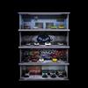 1/64 Scale Model Car Display Case for Garage, Sliding Acrylic Door, , Diorama Scene, Suitable