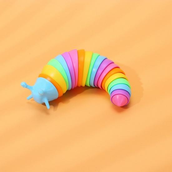 Красочная игрушка-гусеница, забавная, гибкая, милая, портативная, для снятия стресса, декомпрессии, для детей и взрослых, слизняк, сенсорная игрушка, подарок на день рождения